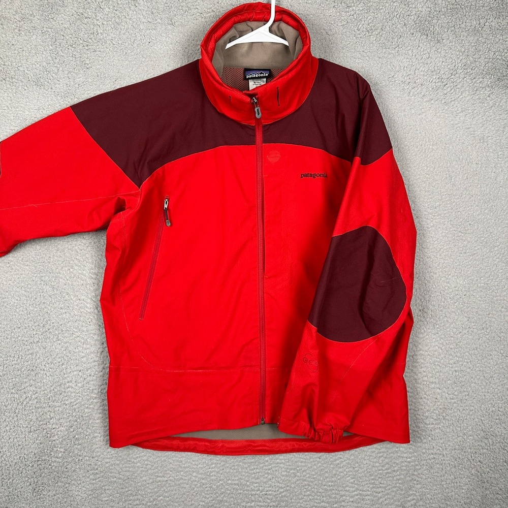 Vintage Patagonia Jacket Mens Large CSS Softshell Red Colorblock Full Zip EUC